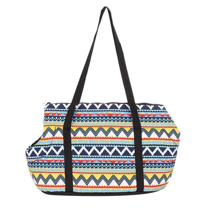 Sac pour animaux de compagnie Lighteme à motif rétro et ouverture oblique (2 tailles)