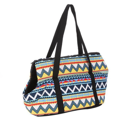 Sac pour animaux de compagnie Lighteme à motif rétro et ouverture oblique (2 tailles)