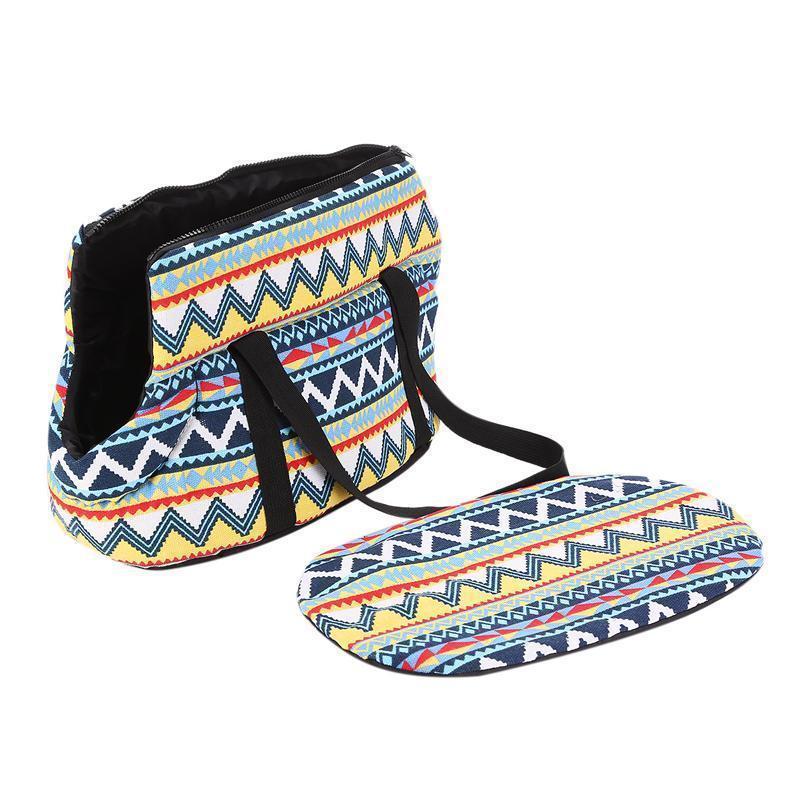Sac pour animaux de compagnie Lighteme à motif rétro et ouverture oblique (2 tailles)