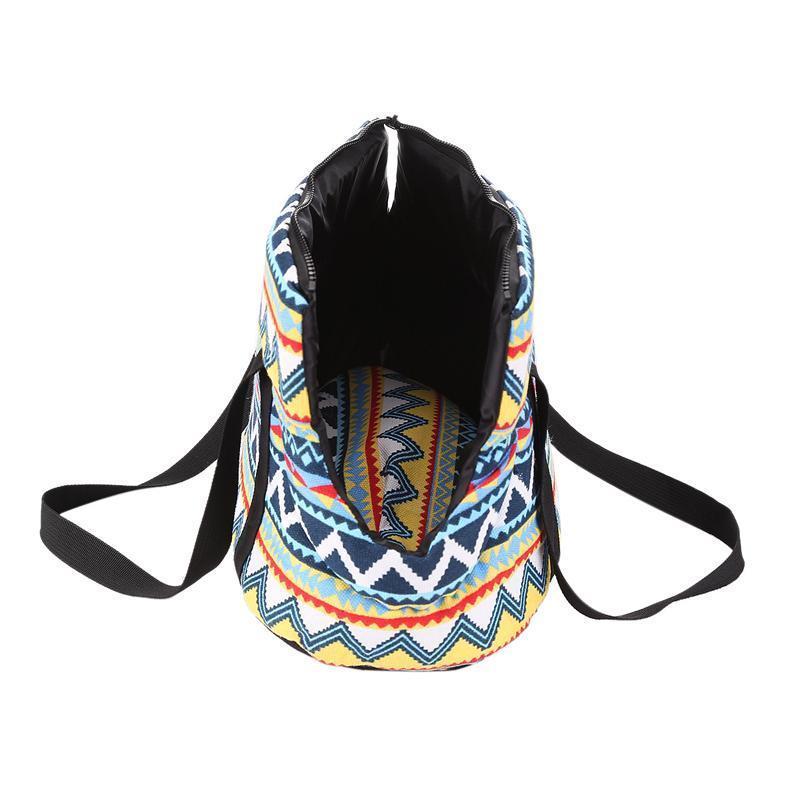 Sac pour animaux de compagnie Lighteme à motif rétro et ouverture oblique (2 tailles)