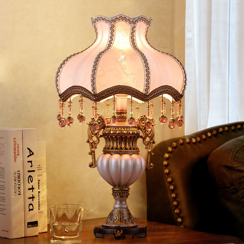 Lighteme Retro-Tischlampe aus Stoff