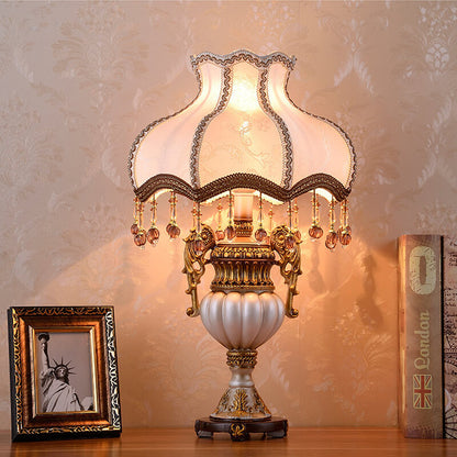 Lighteme Retro-Tischlampe aus Stoff