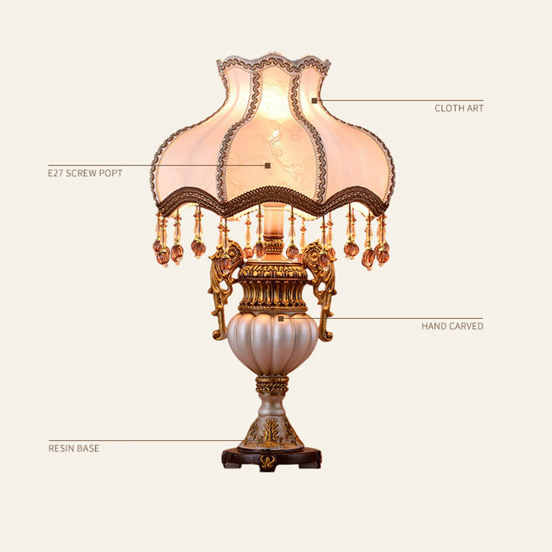 Lighteme Retro-Tischlampe aus Stoff