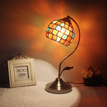 Lampe de table Tiffany rétro en verre Lighteme