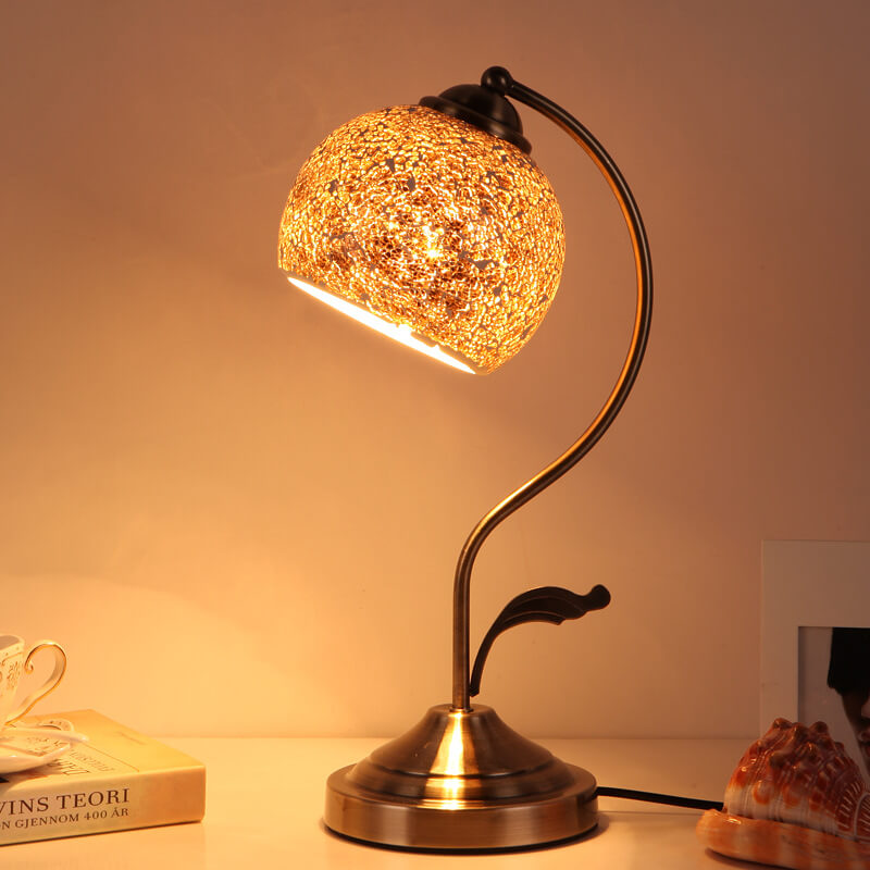 Lampe de table Tiffany rétro en verre Lighteme
