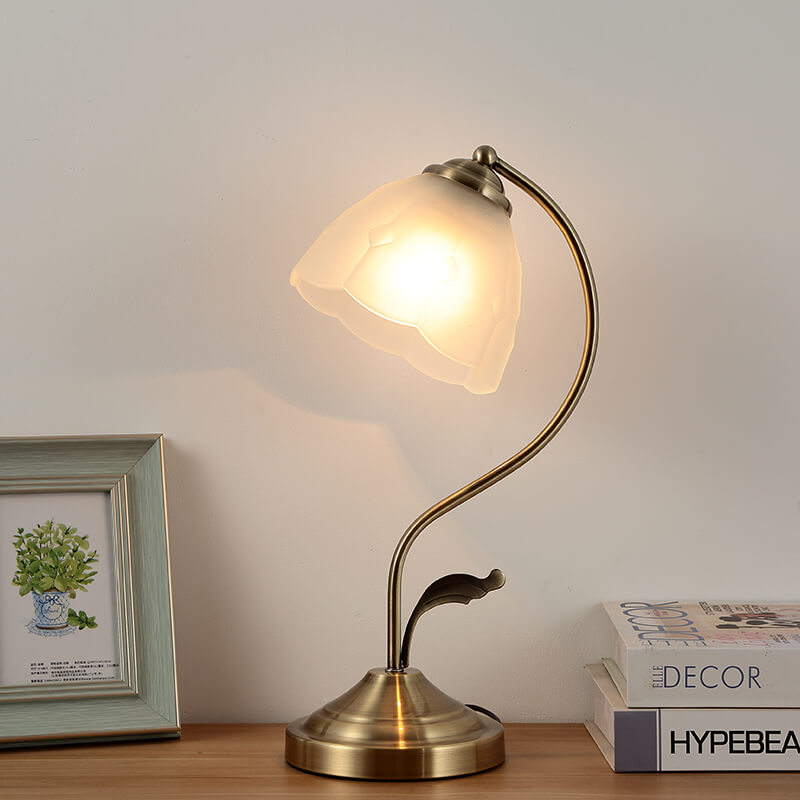 Lampe de table Tiffany rétro en verre Lighteme