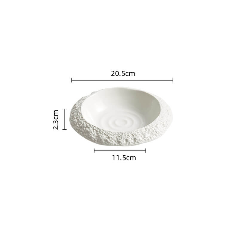 Lighteme Rock Textured Ceramic Soup Plate