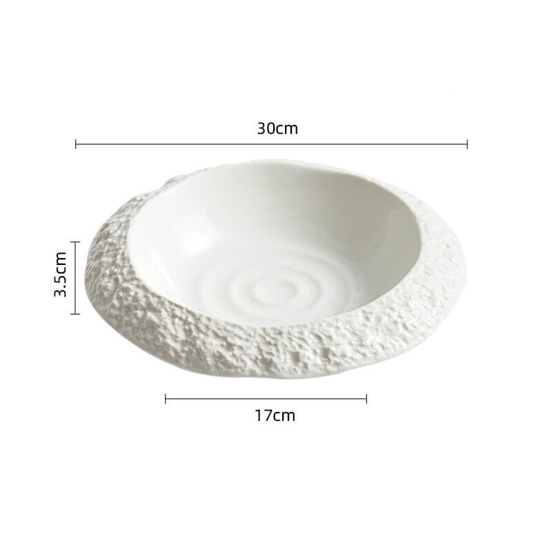 Lighteme Rock Textured Ceramic Soup Plate