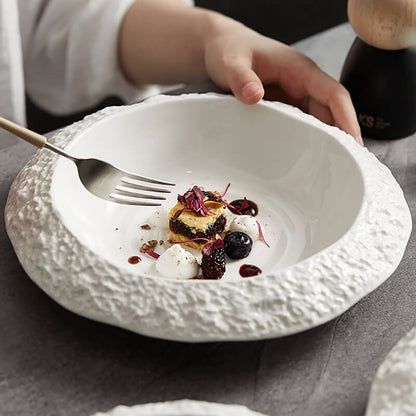 Lighteme Rock Textured Ceramic Soup Plate