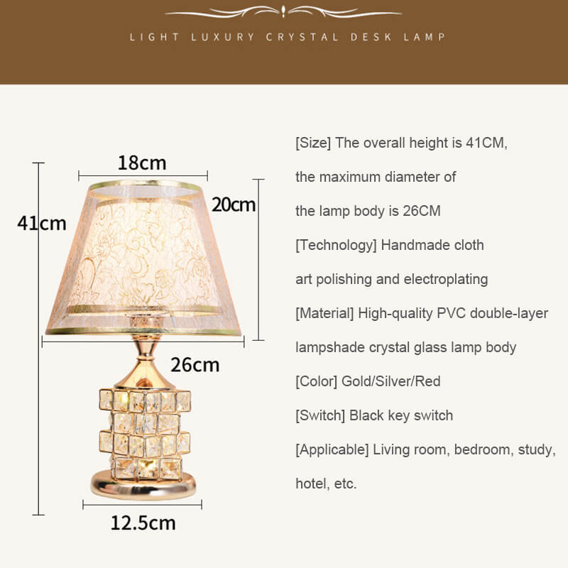 Lampe de table romantique en cristal Lighteme