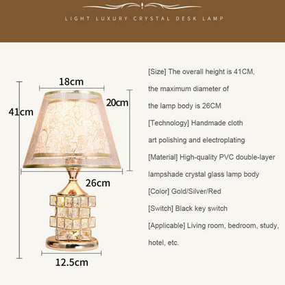 Lampe de table romantique en cristal Lighteme