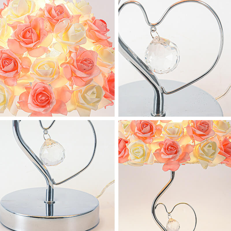 Lighteme Rose Crystal Schreibtischlampe