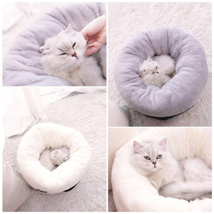 Nid rond Lighteme pour chat, idéal pour un sommeil profond (2 couleurs et 2 tailles)