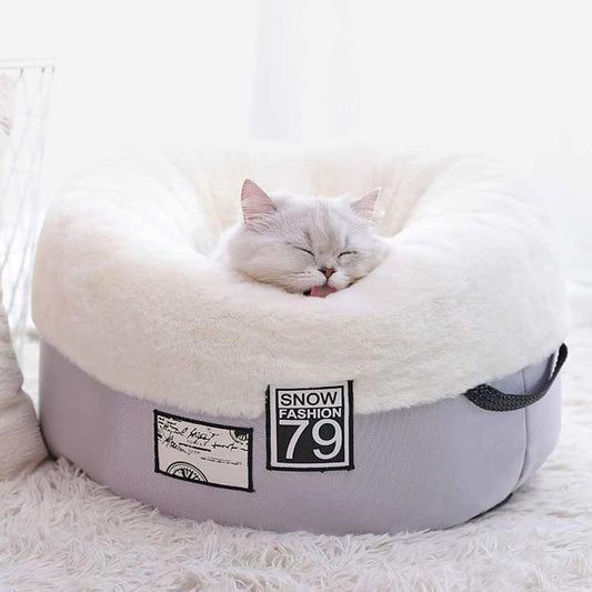 Lighteme Round Shape Cat Deep Sleep Nest (2 colors & 2 sizes)