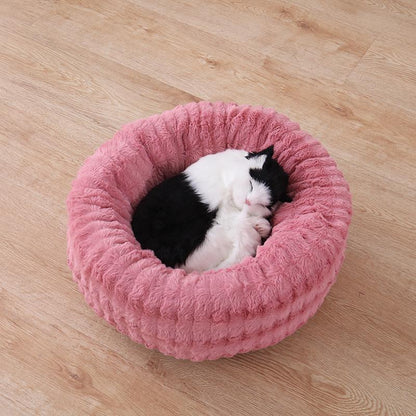 Lighteme Round Short Plush Pet Bed Warm Dog Cat Nest (3 colors & 3 sizes)