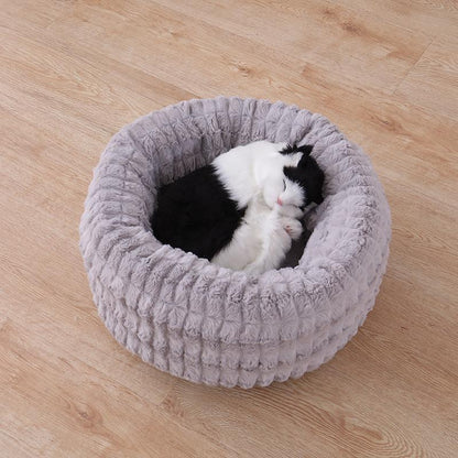 Lighteme Round Short Plush Pet Bed Warm Dog Cat Nest (3 colors & 3 sizes)