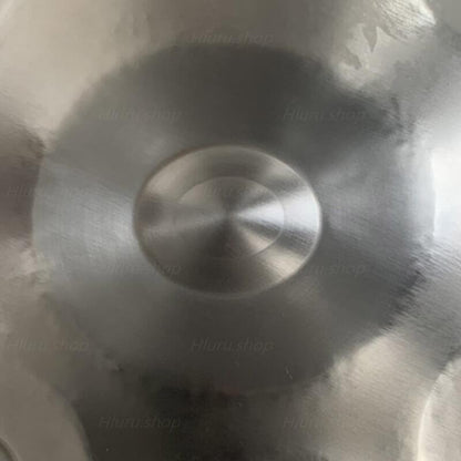 MiSoundofNature Custom Handpan Drum 22 Inch 10/10+2 Notes F3 Low Pygmy Scale Stainless Steel/Nitrided Steel Percussion Instrument