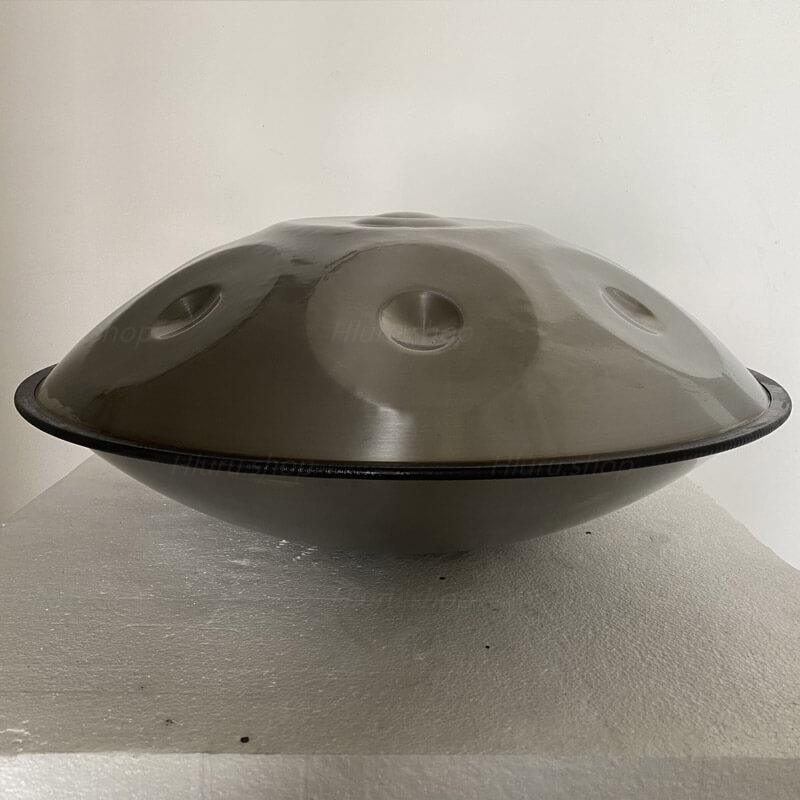 MiSoundofNature Custom Handpan Drum 22 Inch 10/11 Notes F3/F#3 Akepygnox Scale Stainless Steel/Nitrided Steel Percussion Instrument