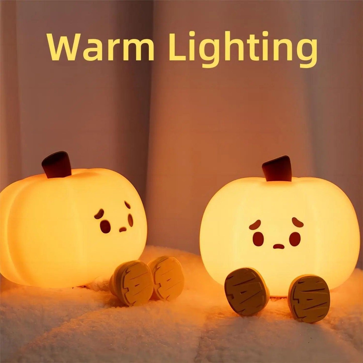 Lighteme Halloween-Kürbis-Nachtlicht | 1 KAUFEN, 1 GRATIS ERHALTEN (2 STÜCK)