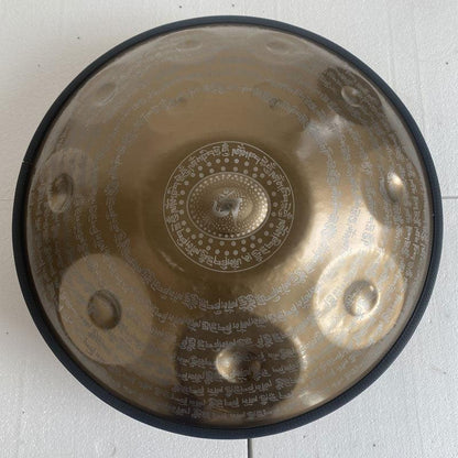 Sanskrit Maßgeschneiderte Handpan drums aus Edelstahl/Nitridstahl, D-Moll Hijaz 22 Zoll 9/10/12 Noten Hang Hand Pan