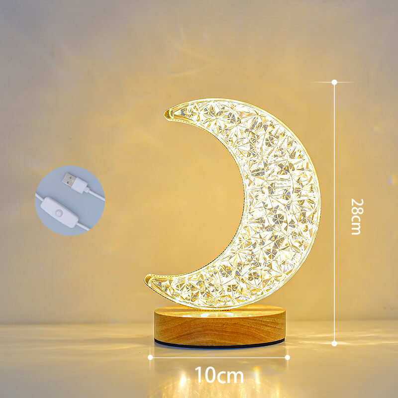 Lighteme Crystal Star Moon Night Light