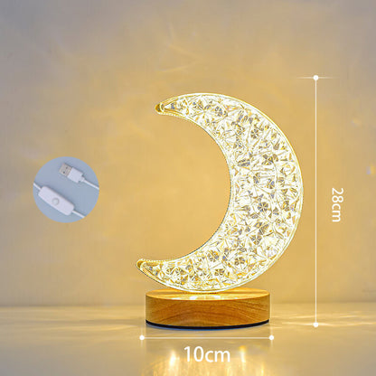 Lighteme Crystal Star Moon Night Light