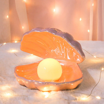 Lighteme Ceramic Shell Pearl Night Lamp