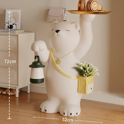 Décoration de rangement en résine en forme d'ours mignon Lighteme