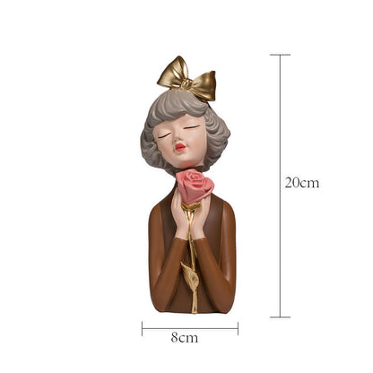 Lighteme Flower Girl Resin Decoration