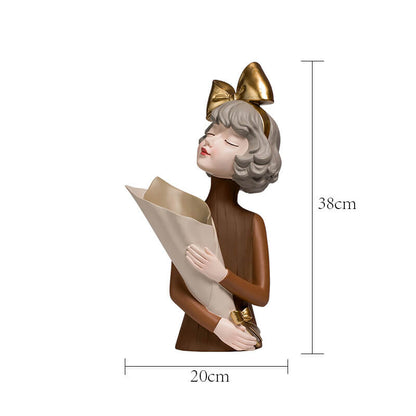 Lighteme Flower Girl Resin Decoration