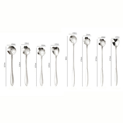 Lighteme Golden Flower Dessert Spoon 8pcs Set