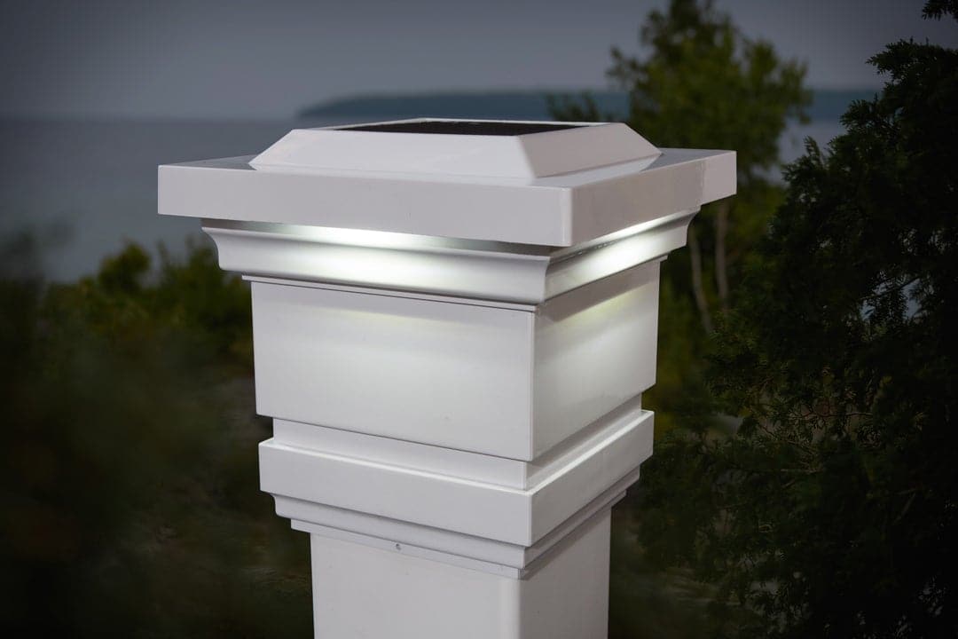 Lighteme Solar Cap Light - Solar Lamp Post Lights - White