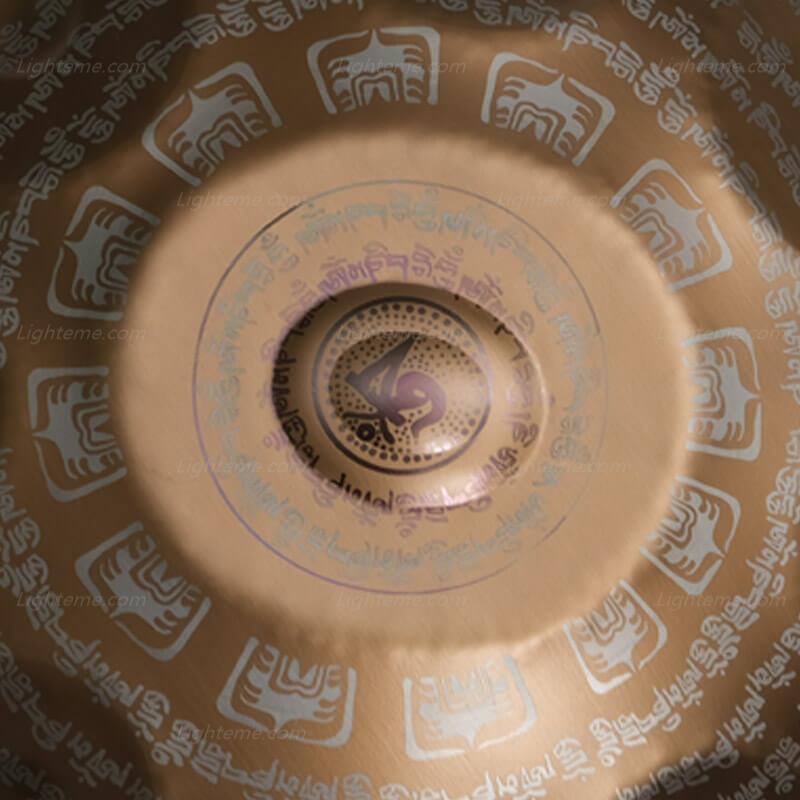 Lighteme Sanskrit C Major 22 Inch 9/10/12 Notes Stainless Steel / Nitride Steel Handpan Drum
