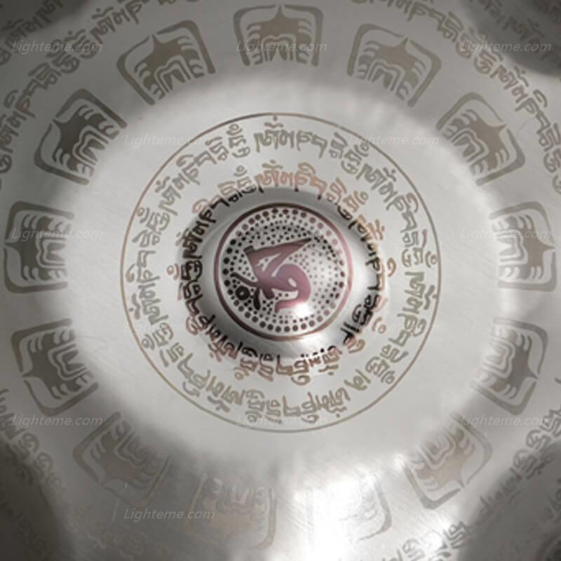 Lighteme Sanskrit C Major 22 Inch 9/10/12 Notes Stainless Steel / Nitride Steel Handpan Drum