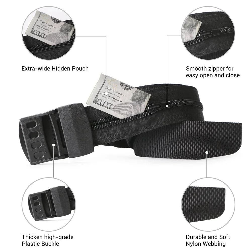 Portefeuille caché pour ceinture de voyage Lighteme 