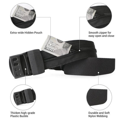 Portefeuille caché pour ceinture de voyage Lighteme 