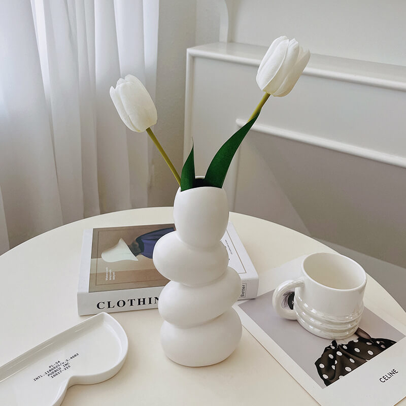 Vase en céramique en forme de galet Lighteme
