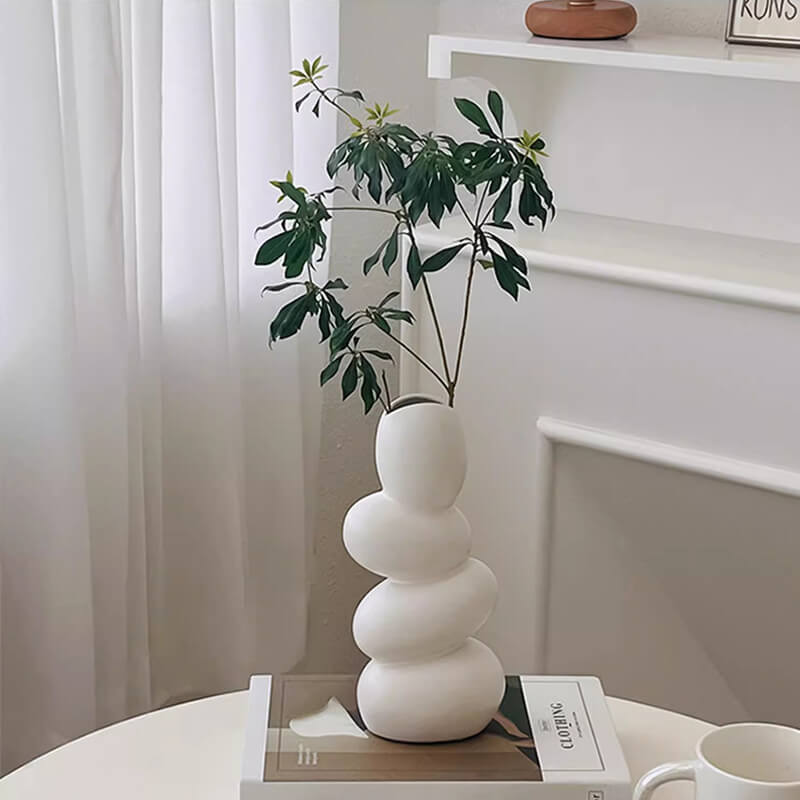 Vase en céramique en forme de galet Lighteme
