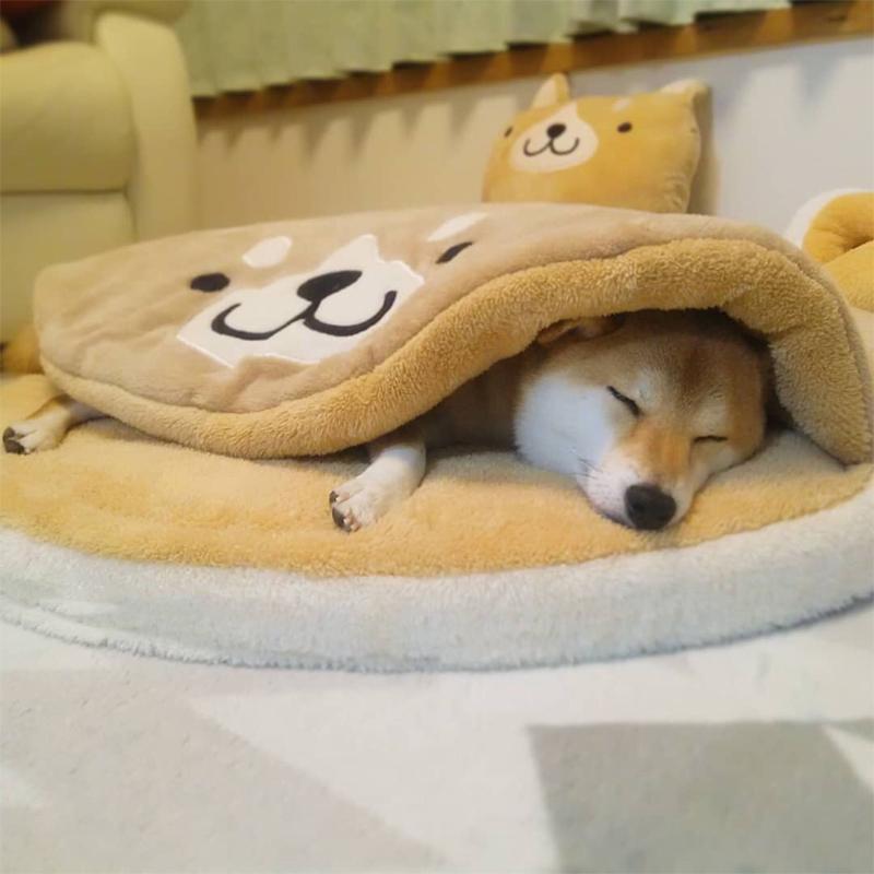 Lighteme Shiba Inu Short Plush Round Pet Pad