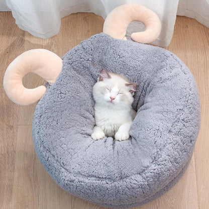 Lighteme Shofar Cat Nest Winter Warm Sleeping Bed  (2 colors & 2 sizes)