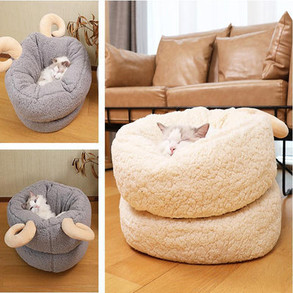 Lighteme Shofar Cat Nest Winter Warm Sleeping Bed  (2 colors & 2 sizes)