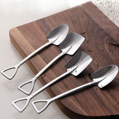 Lighteme Shovel Stainless Steel Dessert Spoon 4Pcs Set