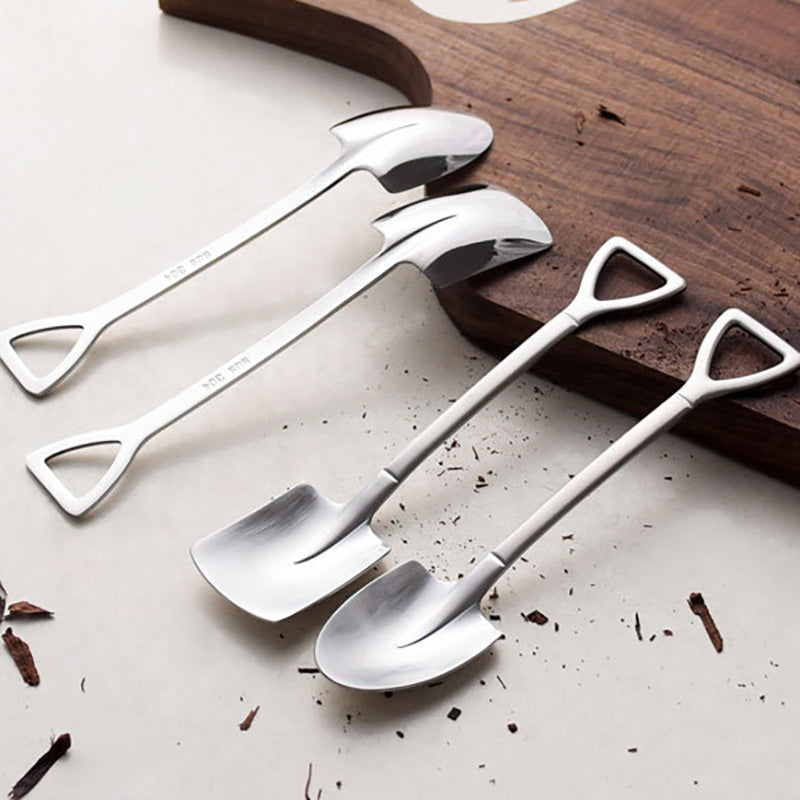 Lighteme Shovel Stainless Steel Dessert Spoon 4Pcs Set