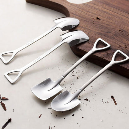 Lighteme Shovel Stainless Steel Dessert Spoon 4Pcs Set