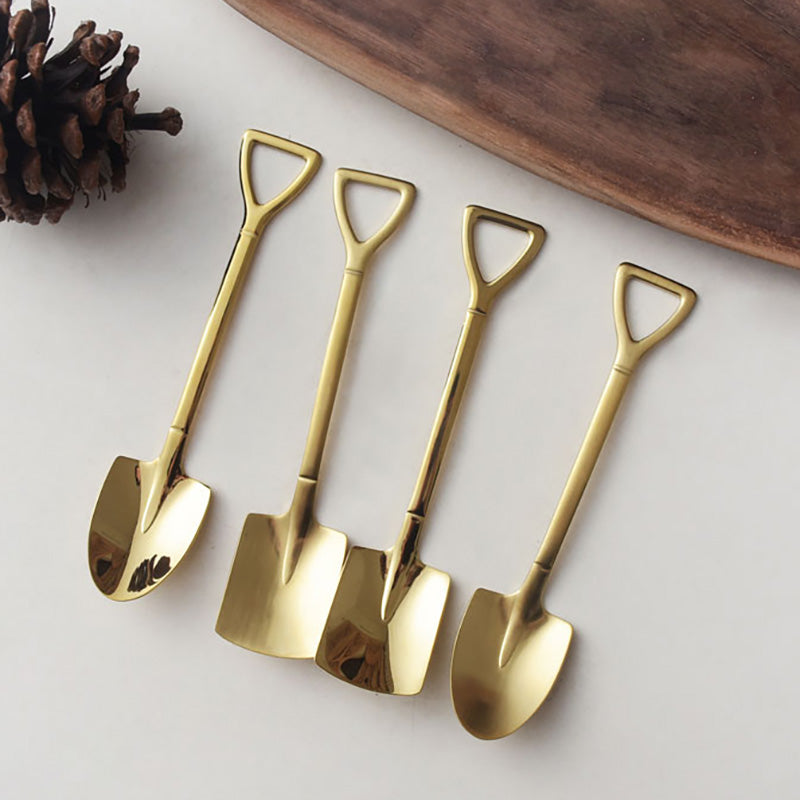 Lighteme Shovel Stainless Steel Dessert Spoon 4Pcs Set