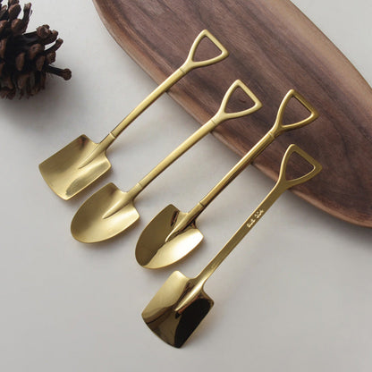 Lighteme Shovel Stainless Steel Dessert Spoon 4Pcs Set