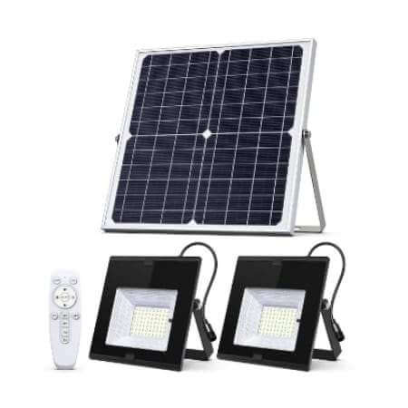 Lighteme 140 LED Dual Lamp Solar Flood Light
