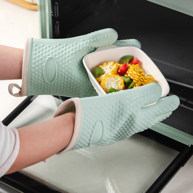 Gants de cuisson anti-brûlures isolants en silicone Lighteme