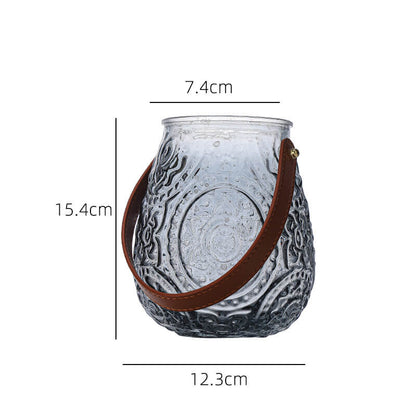 Lighteme Simple Embossed Glass Vase
