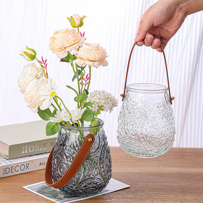 Lighteme Simple Embossed Glass Vase
